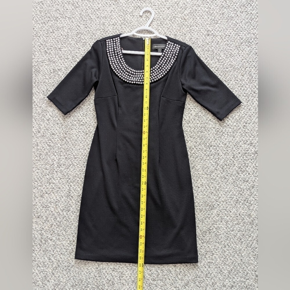 Women's (Size 6) Black Cocktail Dress with Beaded Neckline - Picture 8 of 11